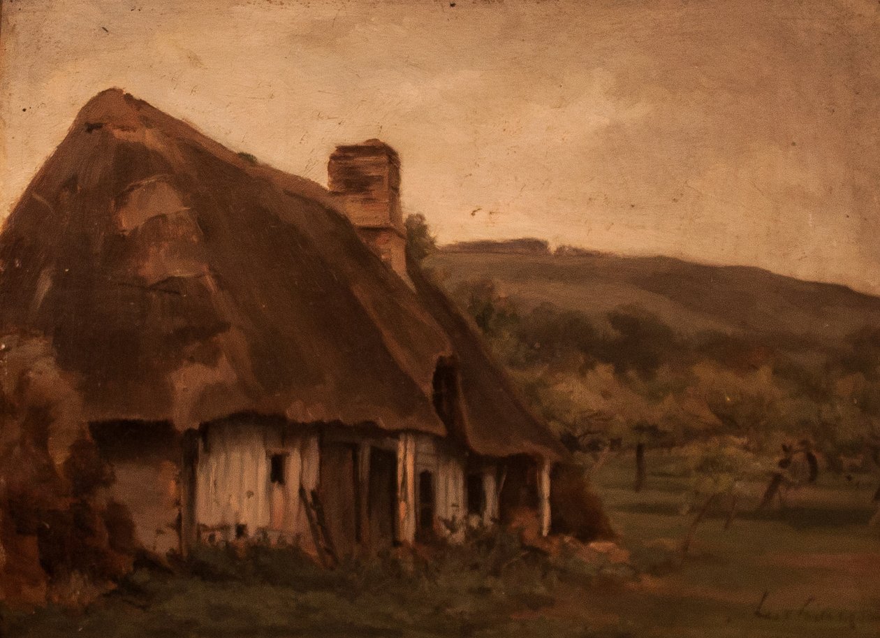  Kunyho a domboldalonnEnglish: Cottage_on_the_Hillsiden alkotó: Stefan Luchian