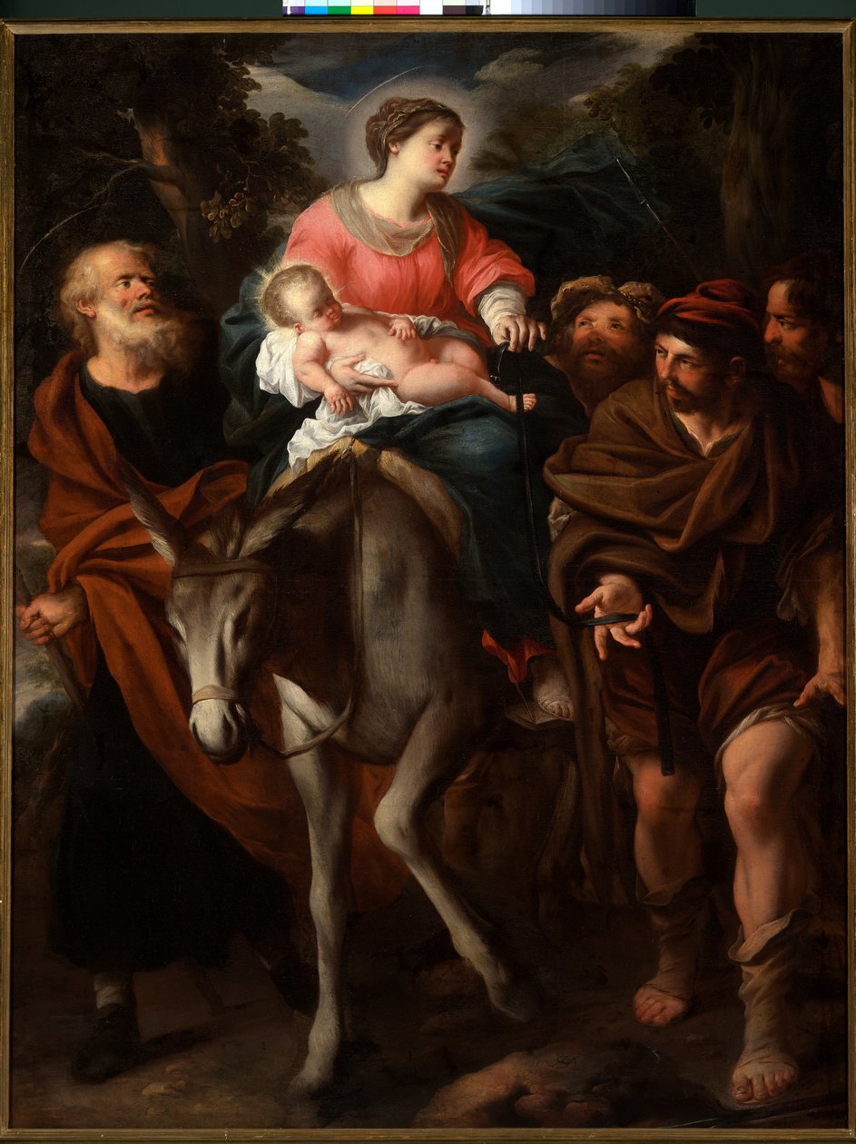 A menekülő szent család és a tolvaj Tito, 1670 körül (olaj, vászon) alkotó: Stefano Magnasco