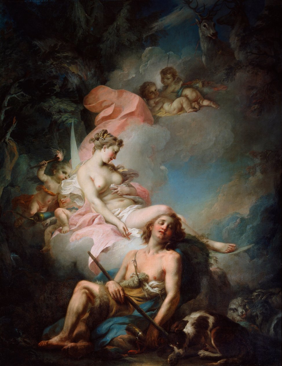 Selene és Endymion, 1760-as évek. alkotó: Stefano Torelli