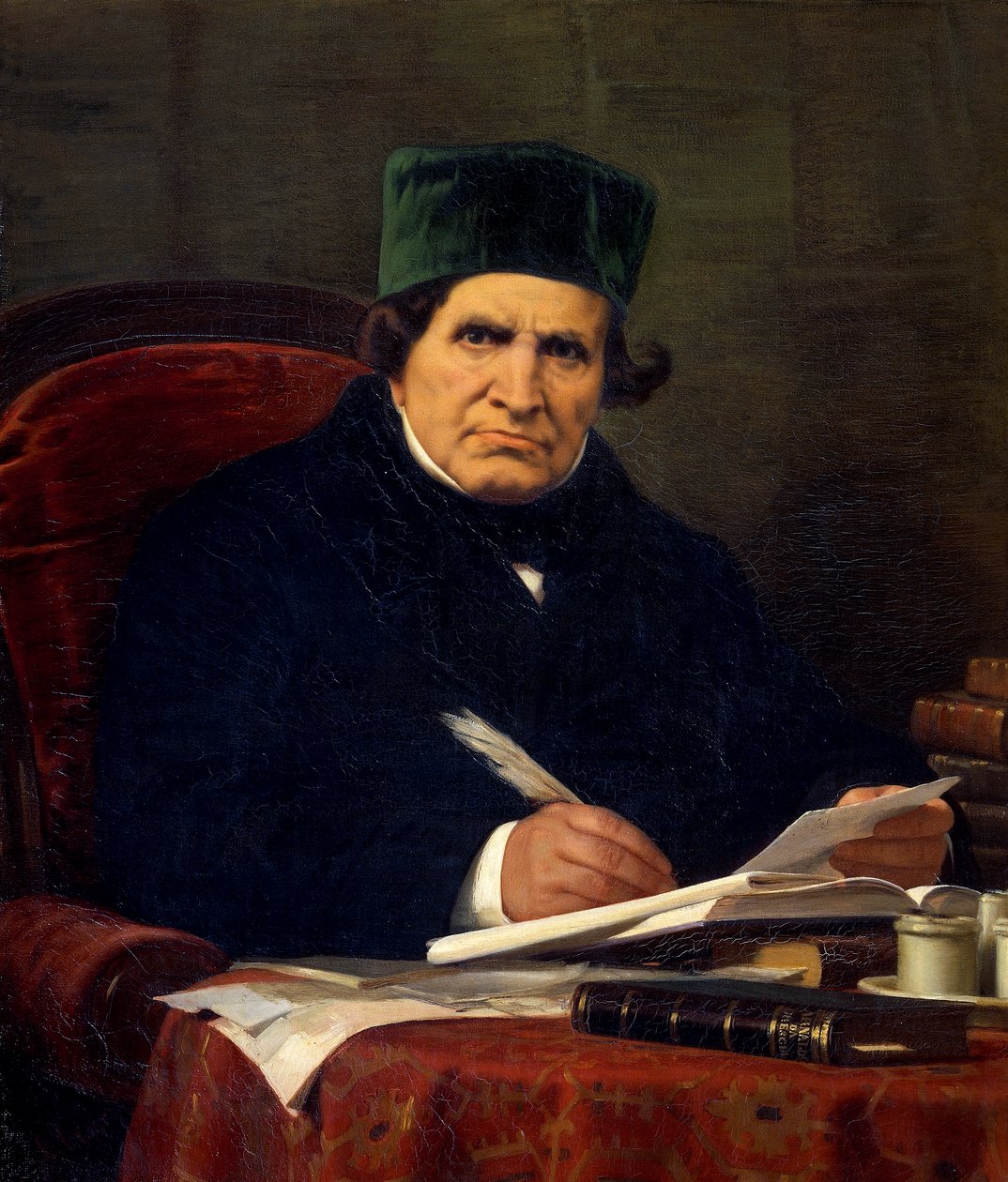 Giovan Battista Niccolini olasz drámaíró és hazafi, Stefano Ussi (1822-1901) portréja, olaj, vászon, 68x74 cm alkotó: Stefano Ussi