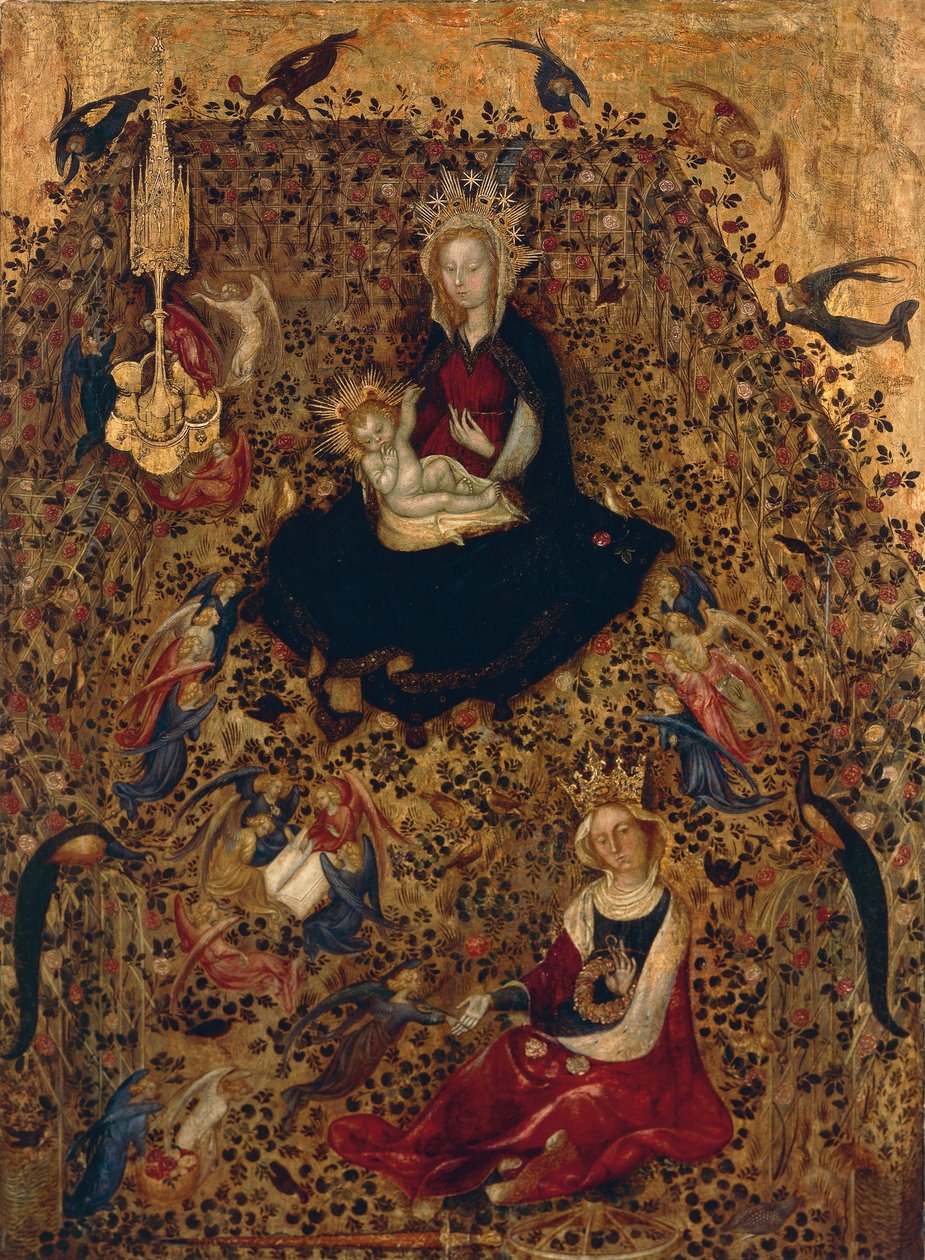 A rózsakert Madonnája, 1425 körül, Stefano da Verona (1374-1438) alkotó: Stefano da Verona