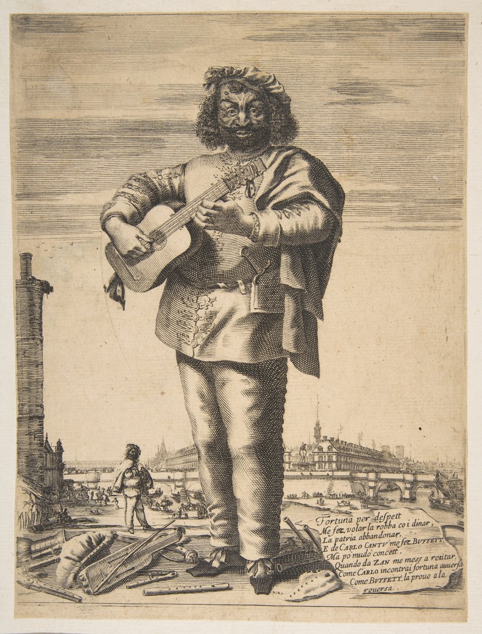 Carlo Cantu Buffettónak hívta, 1646. Alkotók: Stefano della Bella, Jean Couvay. alkotó: Stefano della Bella, Jean Couvay