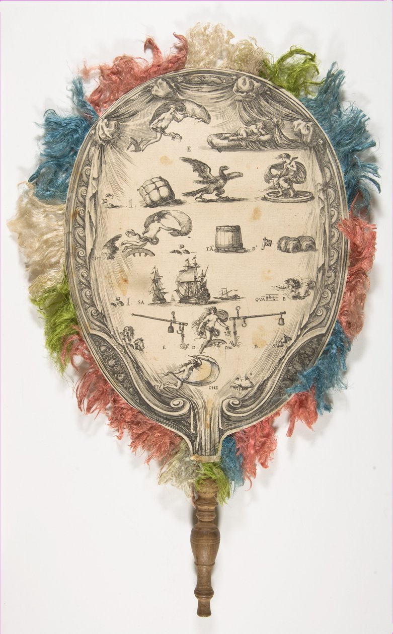 Egy rajongó rebusszal a Love-on az egyik oldalon Fortune a másikon, kb. 1639. alkotó: Stefano della Bella