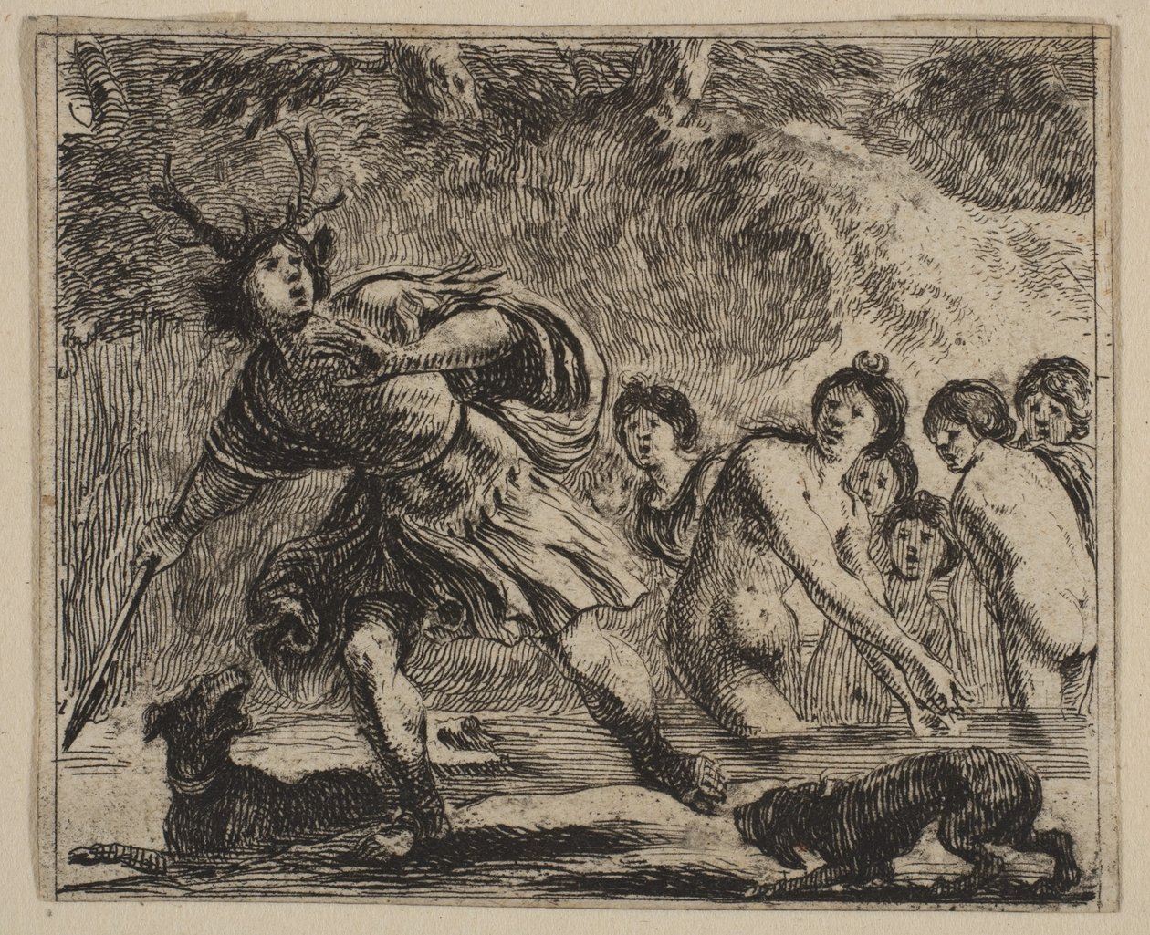 Acteon, a Game of Mythology-ból Game of Mythology, 1644. alkotó: Stefano della Bella