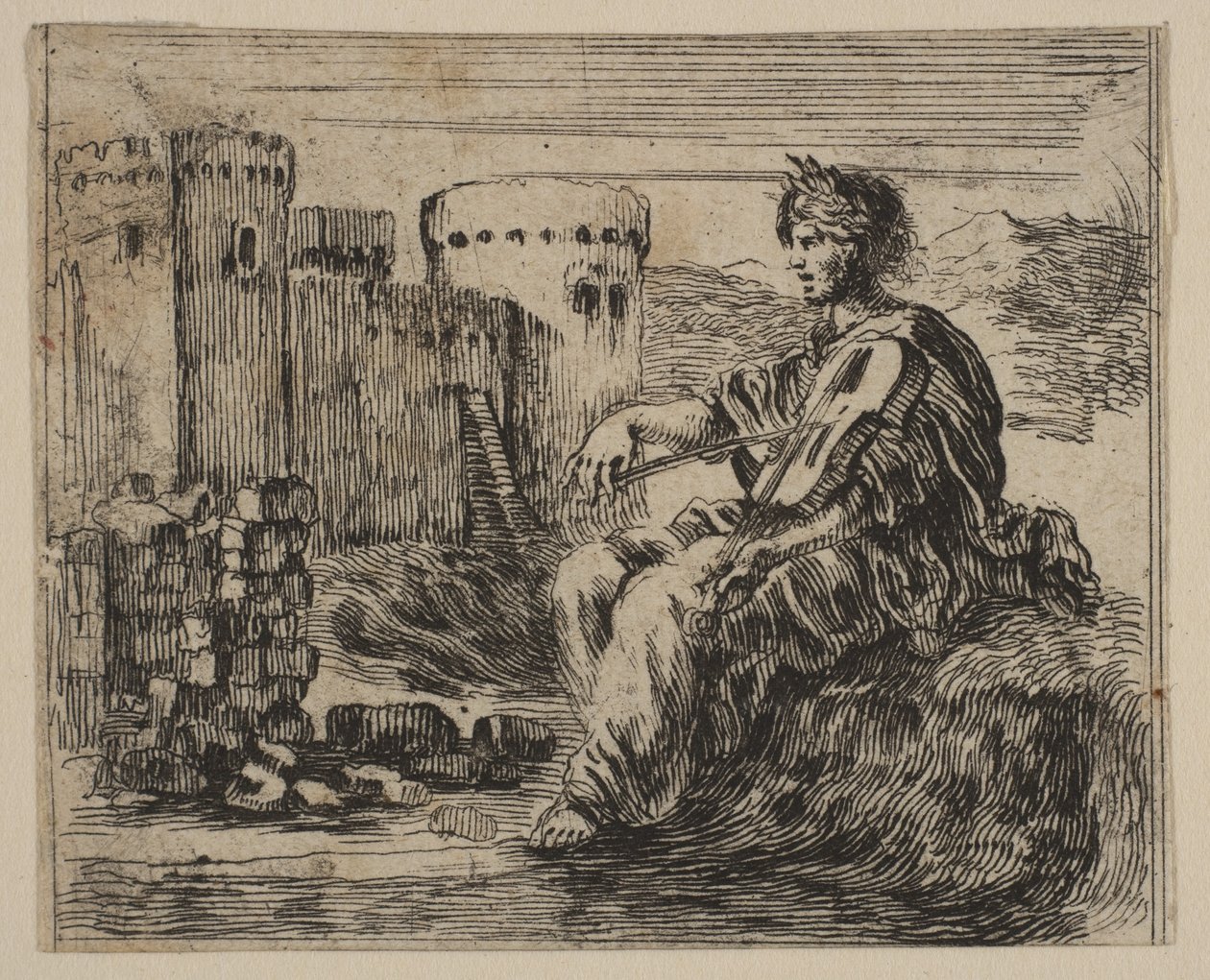 Amphion, a Game of Mythologyból: Game of Mythology, 1644. alkotó: Stefano della Bella