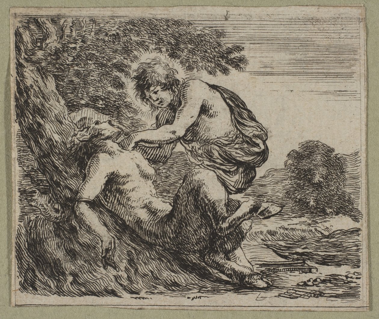 Apollo és Marsyas, 1644. alkotó: Stefano della Bella