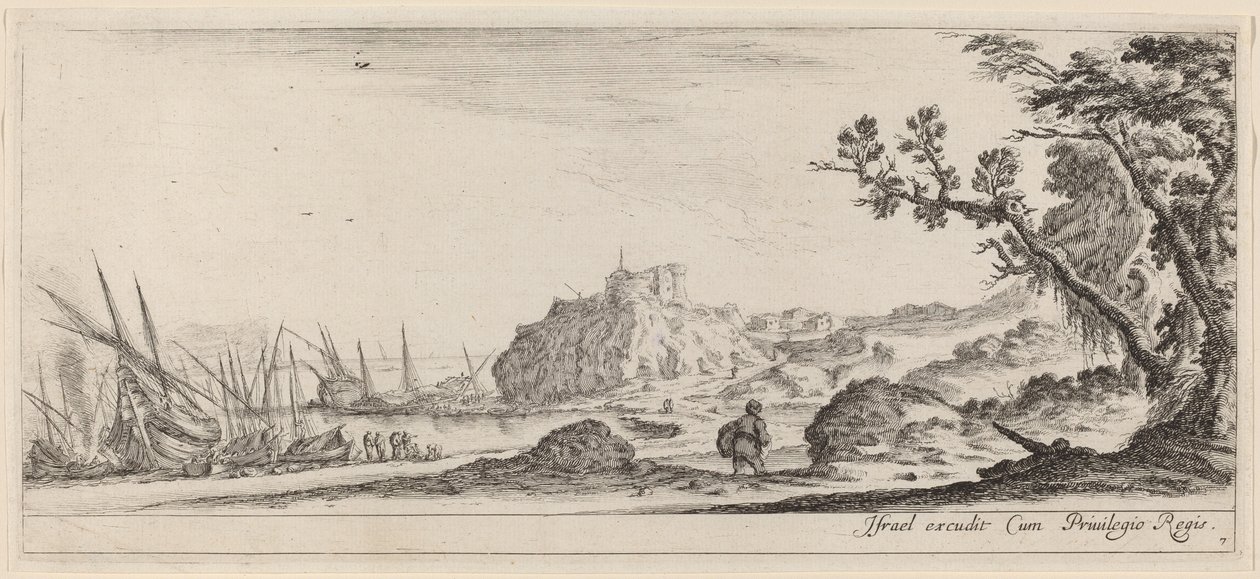 Hajók a tengerparton, 1647-ben vagy előtte. alkotó: Stefano della Bella