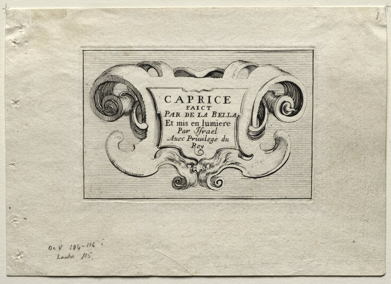 Caprics: Címlap alkotó: Stefano della Bella