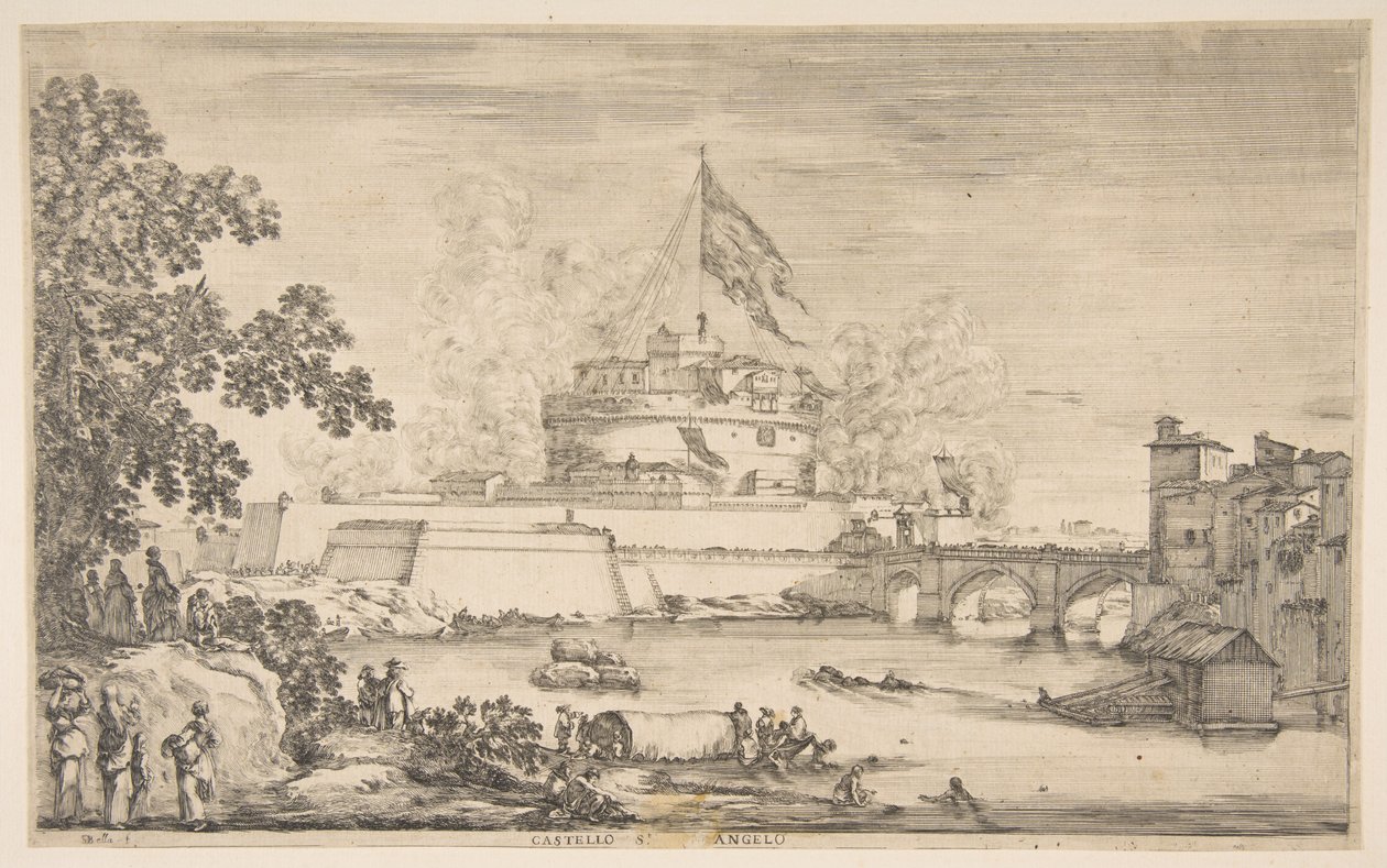 Castel Sant Angelo, kb. 1634. alkotó: Stefano della Bella