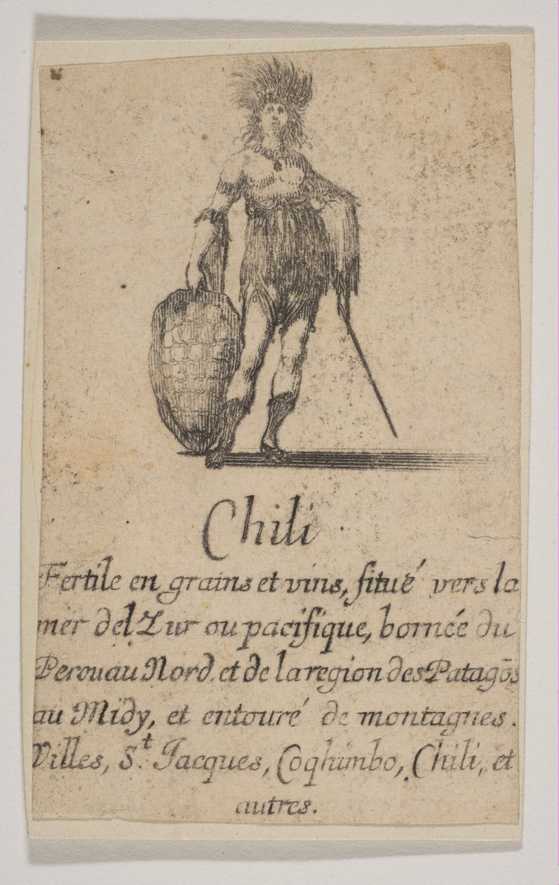 Chile, a Földrajzi játékból, a Földrajzi játékból, 1644. alkotó: Stefano della Bella