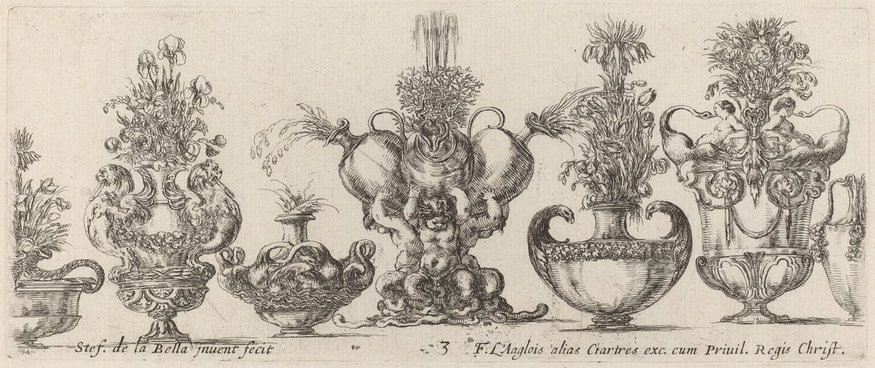 Fantasztikus vázák alkotó: Stefano della Bella