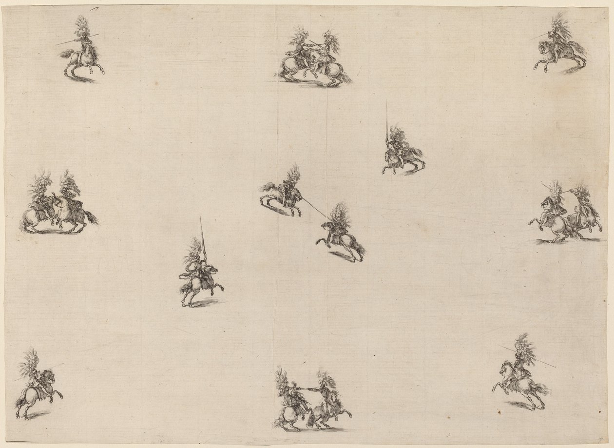 Harc Cavaliers, 1652. alkotó: Stefano della Bella