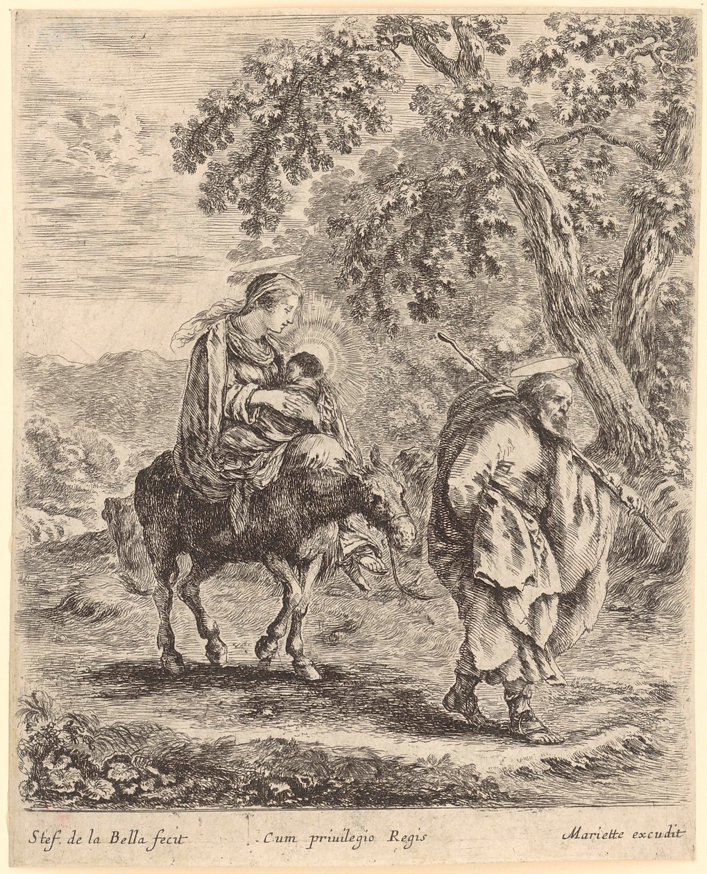 Menekülés Egyiptomba alkotó: Stefano della Bella
