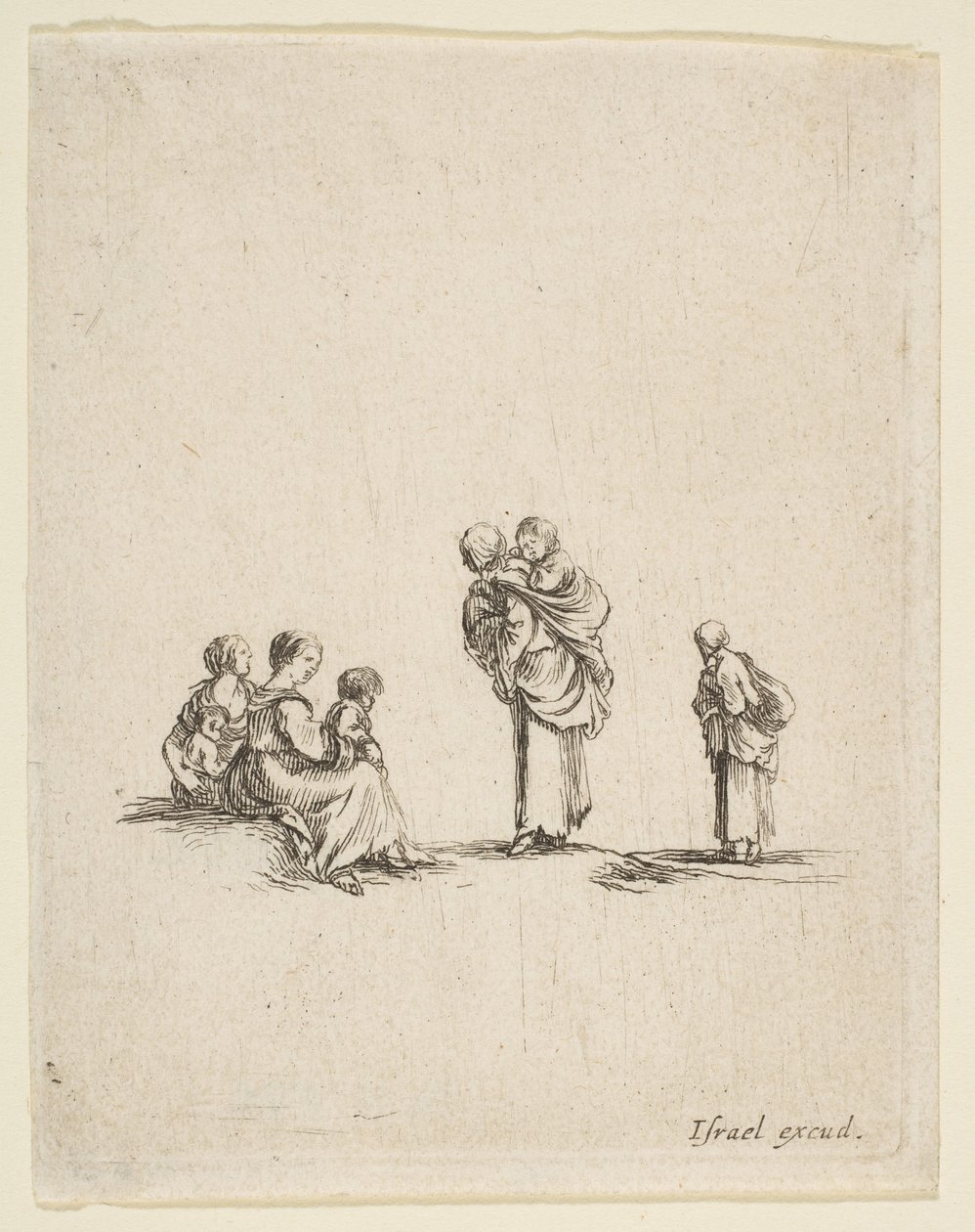 Négy koldusnő, kb. 1641. alkotó: Stefano della Bella