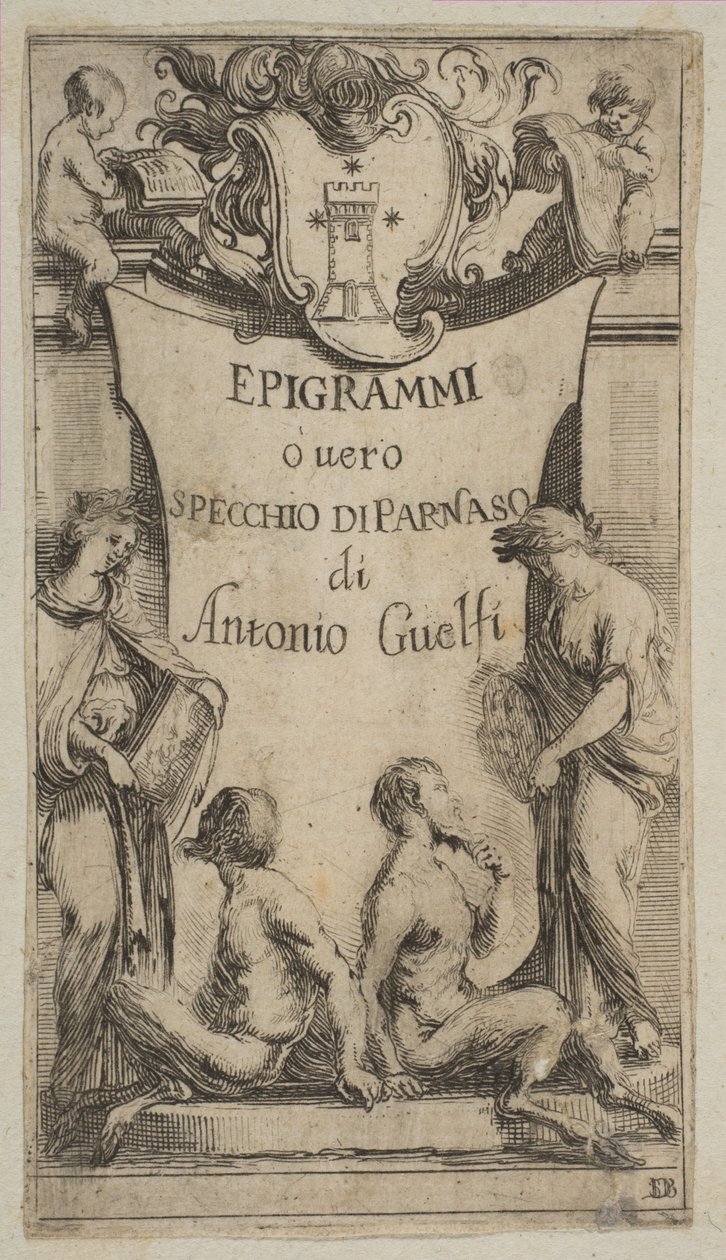 Epigrammi de Guelfi előlapja, kb. 1636. alkotó: Stefano della Bella