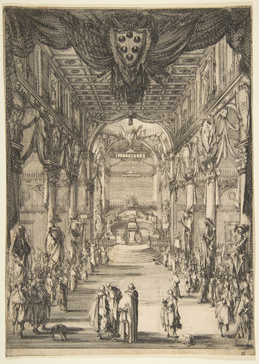 Francesco de Medici temetése, 1634. alkotó: Stefano della Bella