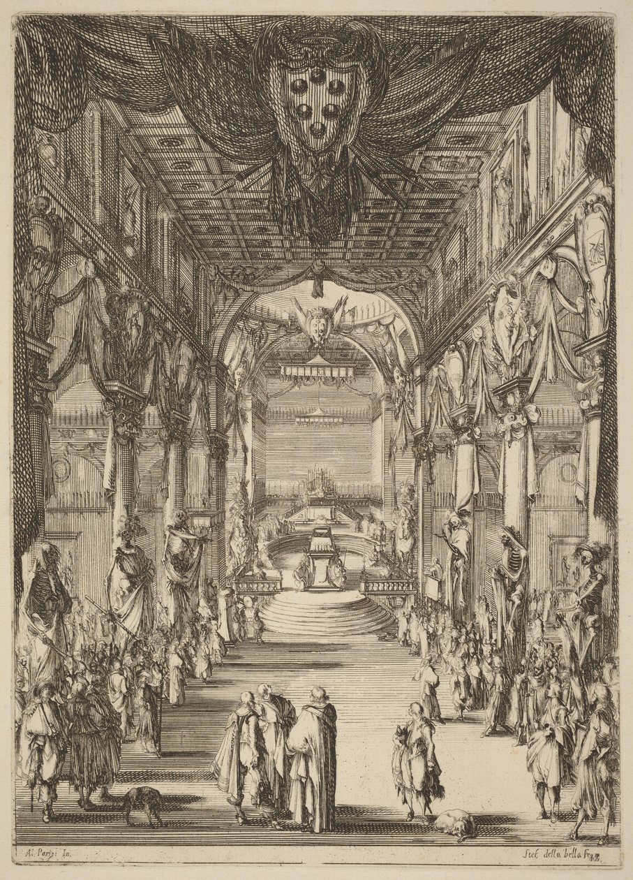 Francesco de Medici herceg temetése alkotó: Stefano della Bella