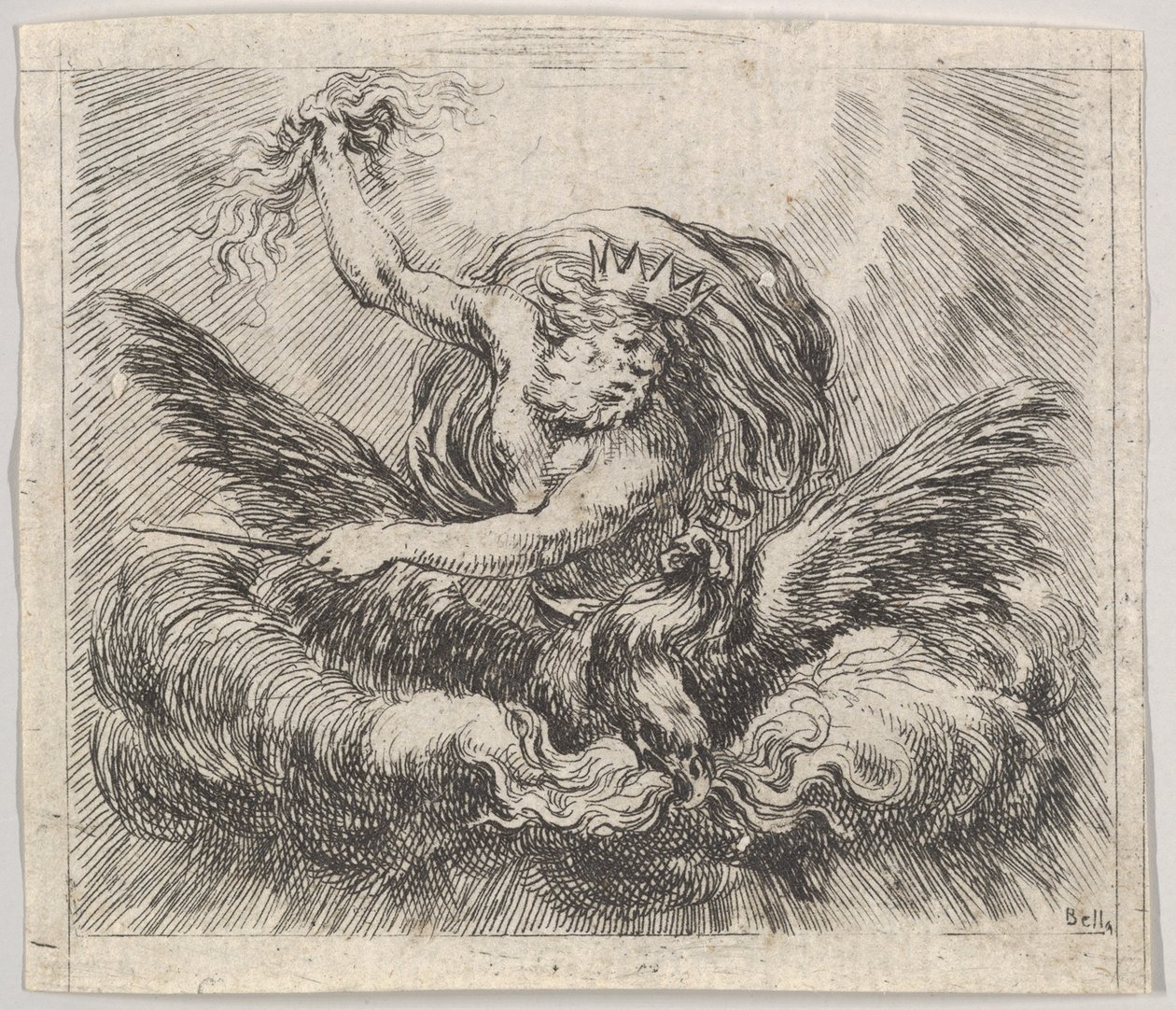 Jupiter, a Game of Mythologyból, a Game of Mythology, 1644-ből. alkotó: Stefano della Bella