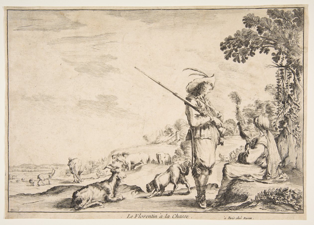 A firenzei vadászat kb. 1654. alkotó: Stefano della Bella