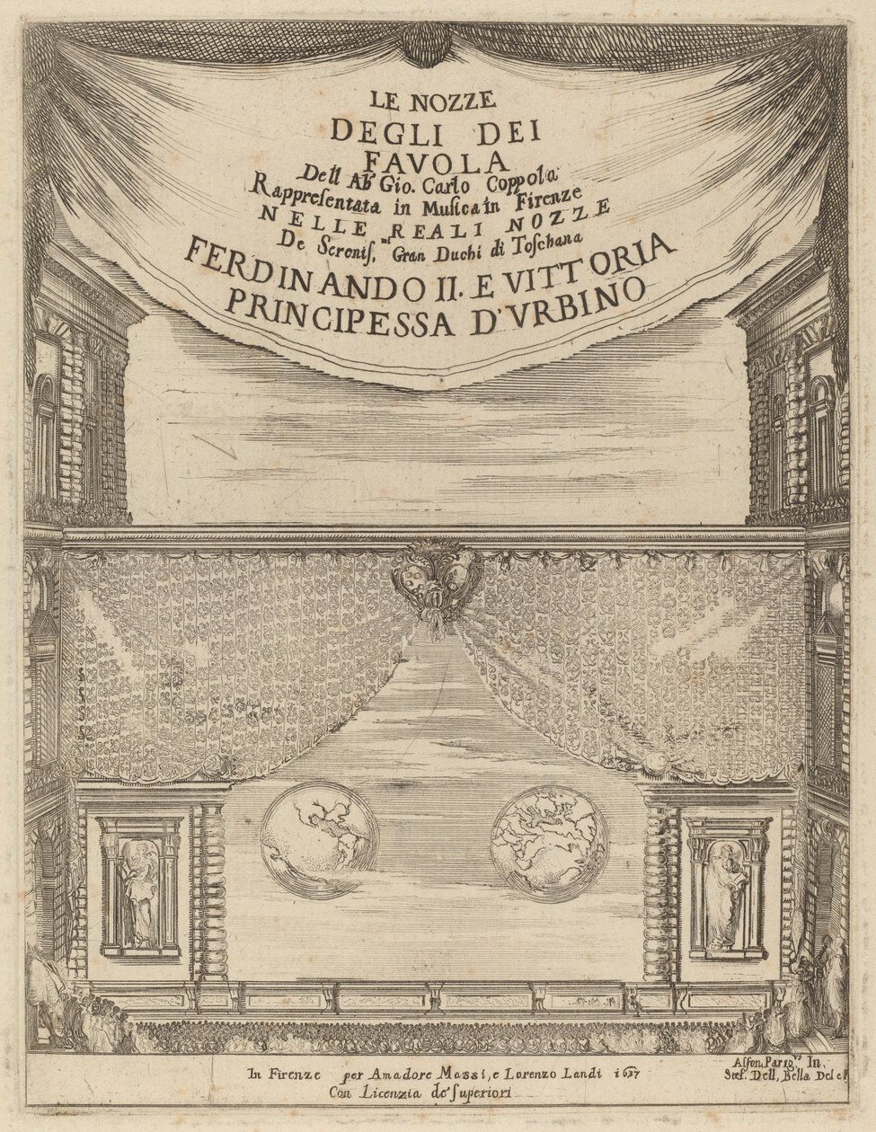 Az istenek esküvője: Frontispiece alkotó: Stefano della Bella