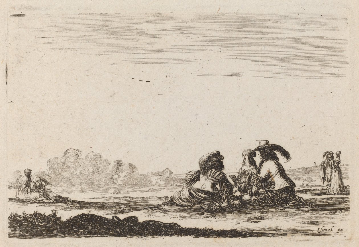 Lords and Ladies Conversing, 1642. alkotó: Stefano della Bella