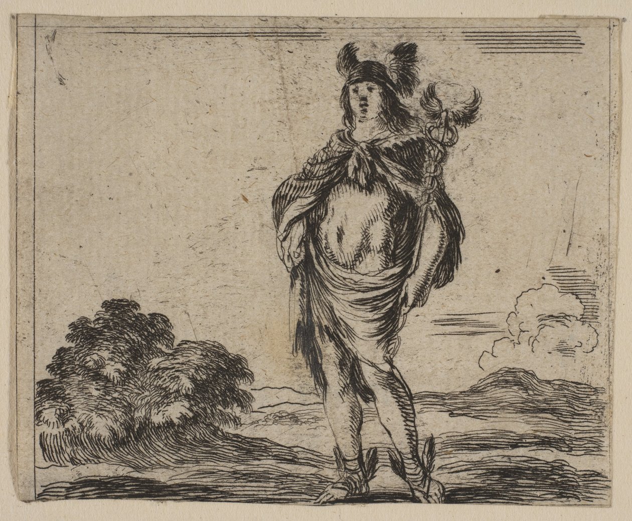 Mercury, a „Game of Mythology” Jeu de la Mythologie-ból, 1644. alkotó: Stefano della Bella