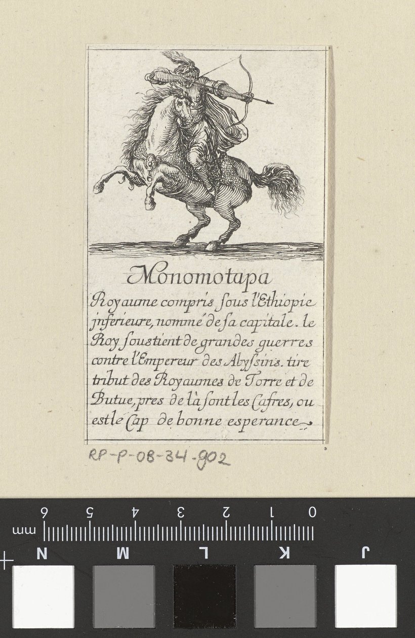 „Monomotapa” játékkártya, 1620-64 körül (rézkarc) alkotó: Stefano della Bella