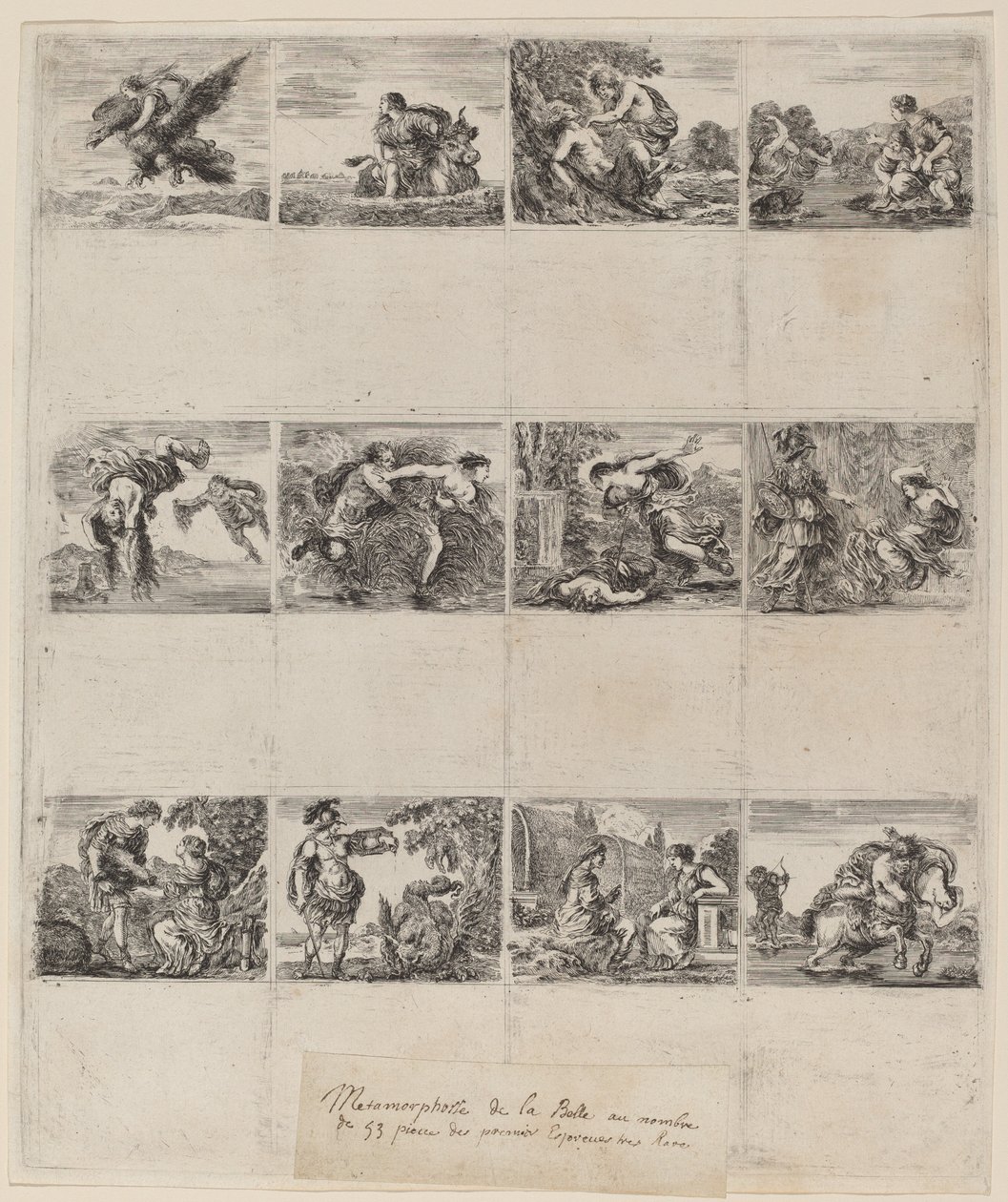 Mitológiai játékkártyák, 1644. alkotó: Stefano della Bella