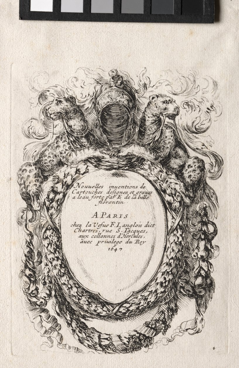 Cartouche új modellje, 1647. alkotó: Stefano della Bella