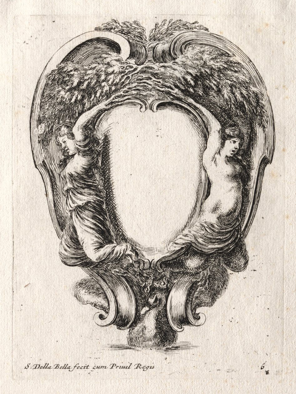 Cartouche új modellje, 1647. alkotó: Stefano della Bella