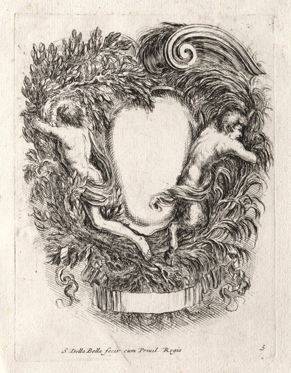 Cartouche új modellje, 1647. alkotó: Stefano della Bella