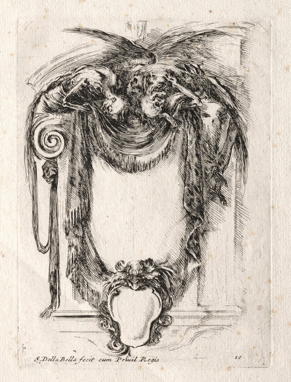 Cartouche új modellje, 1647. alkotó: Stefano della Bella