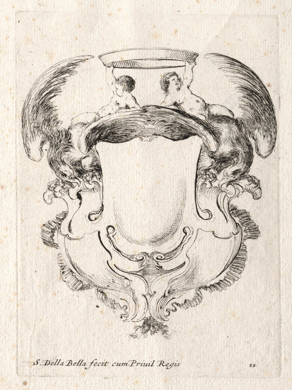 Cartouche új modellje, 1647. alkotó: Stefano della Bella