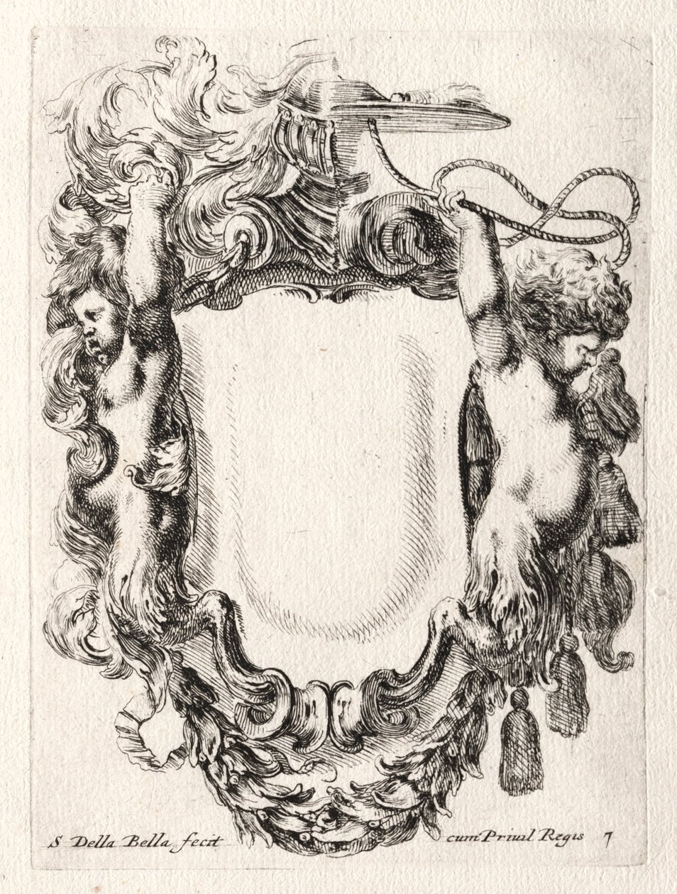 Cartouche új modellje, 1647. alkotó: Stefano della Bella