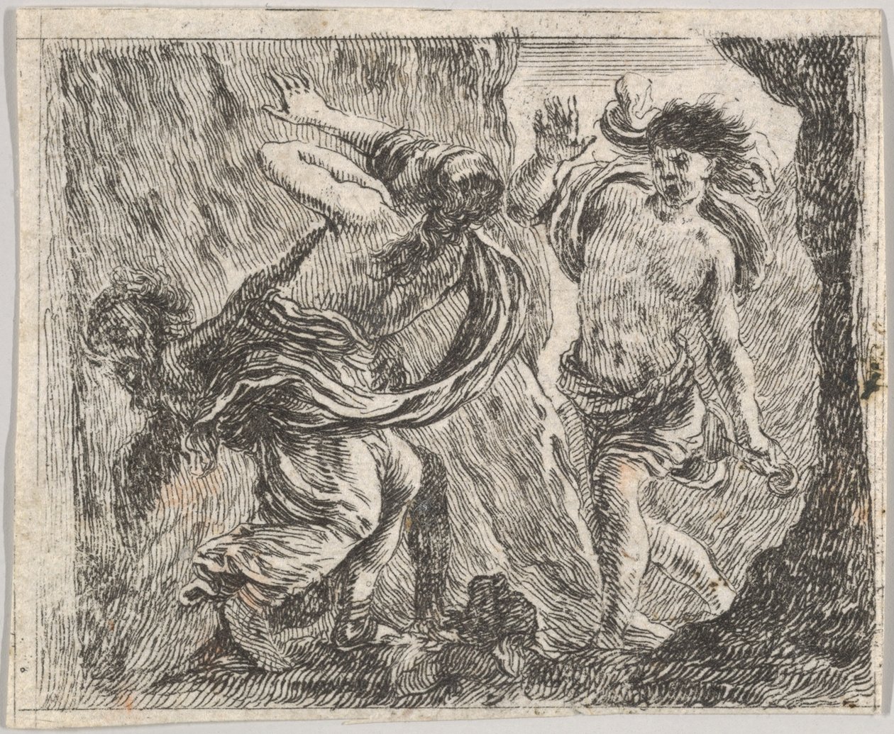 Orpheus és Eurydice, a Game of Mythology Jeu de la Mythologie, 1644-ből. alkotó: Stefano della Bella