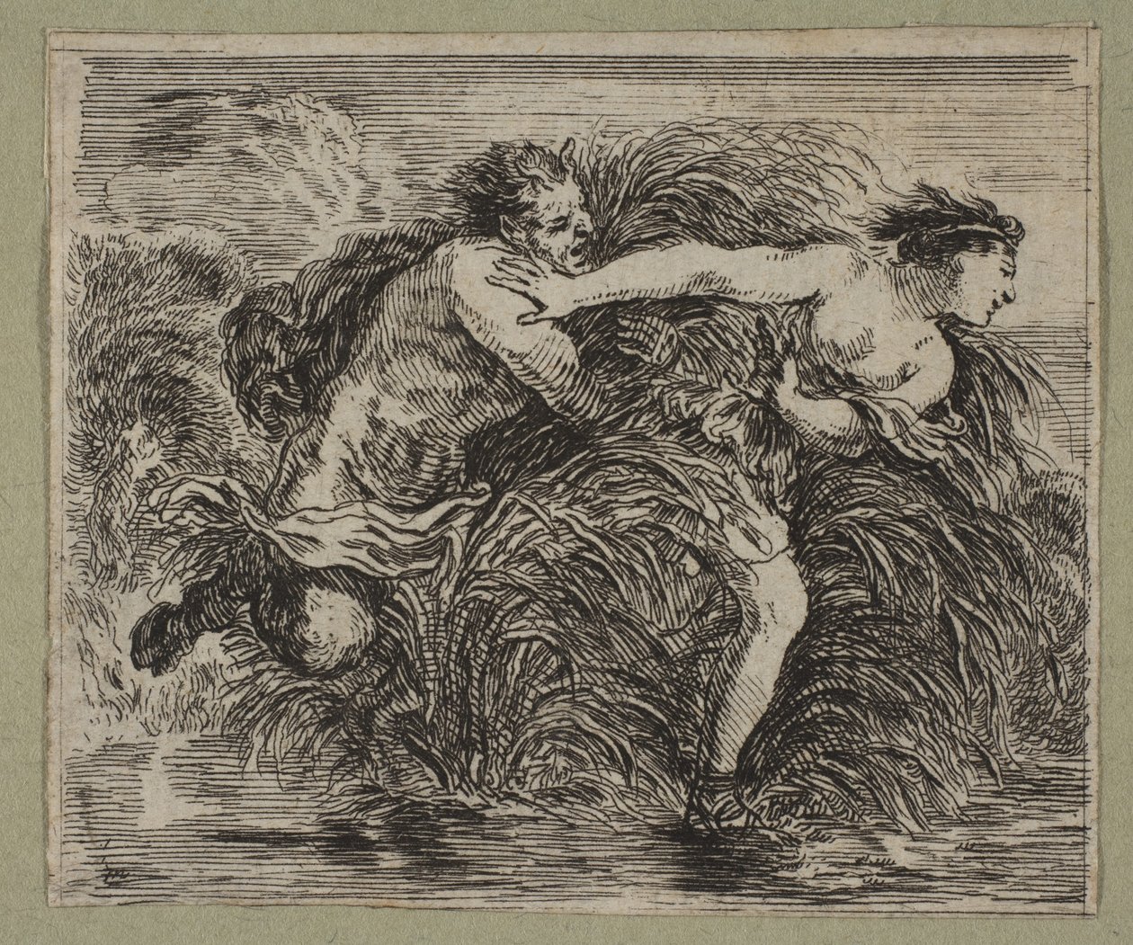 Pán és Szírinx, 1644 alkotó: Stefano della Bella