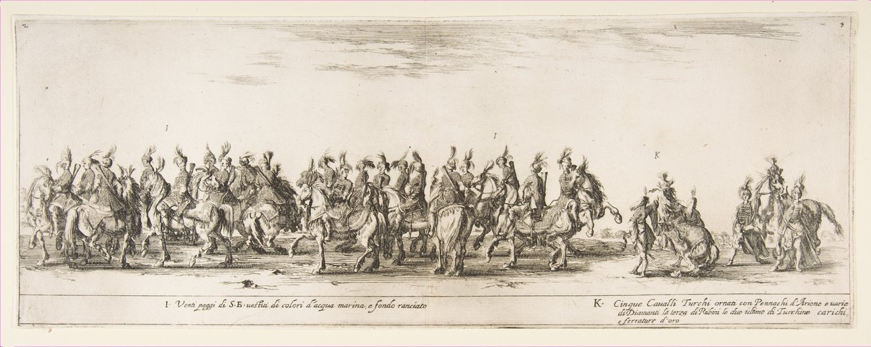 Az I. és K. lengyel követség bejáratának része, 1633. alkotó: Stefano della Bella