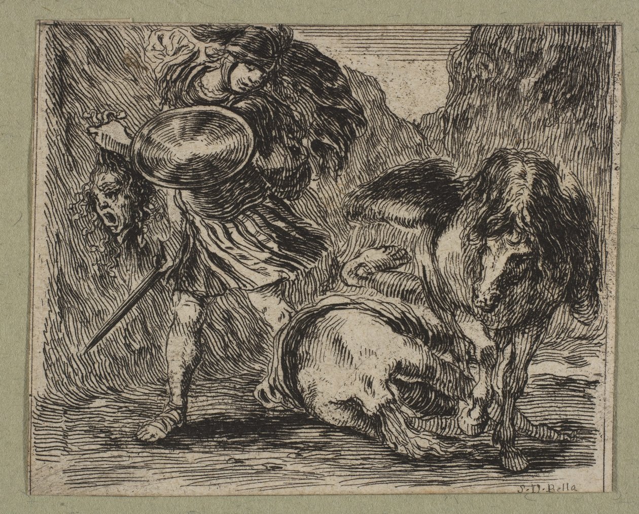 Perszeusz és Medúza, 1644. alkotó: Stefano della Bella