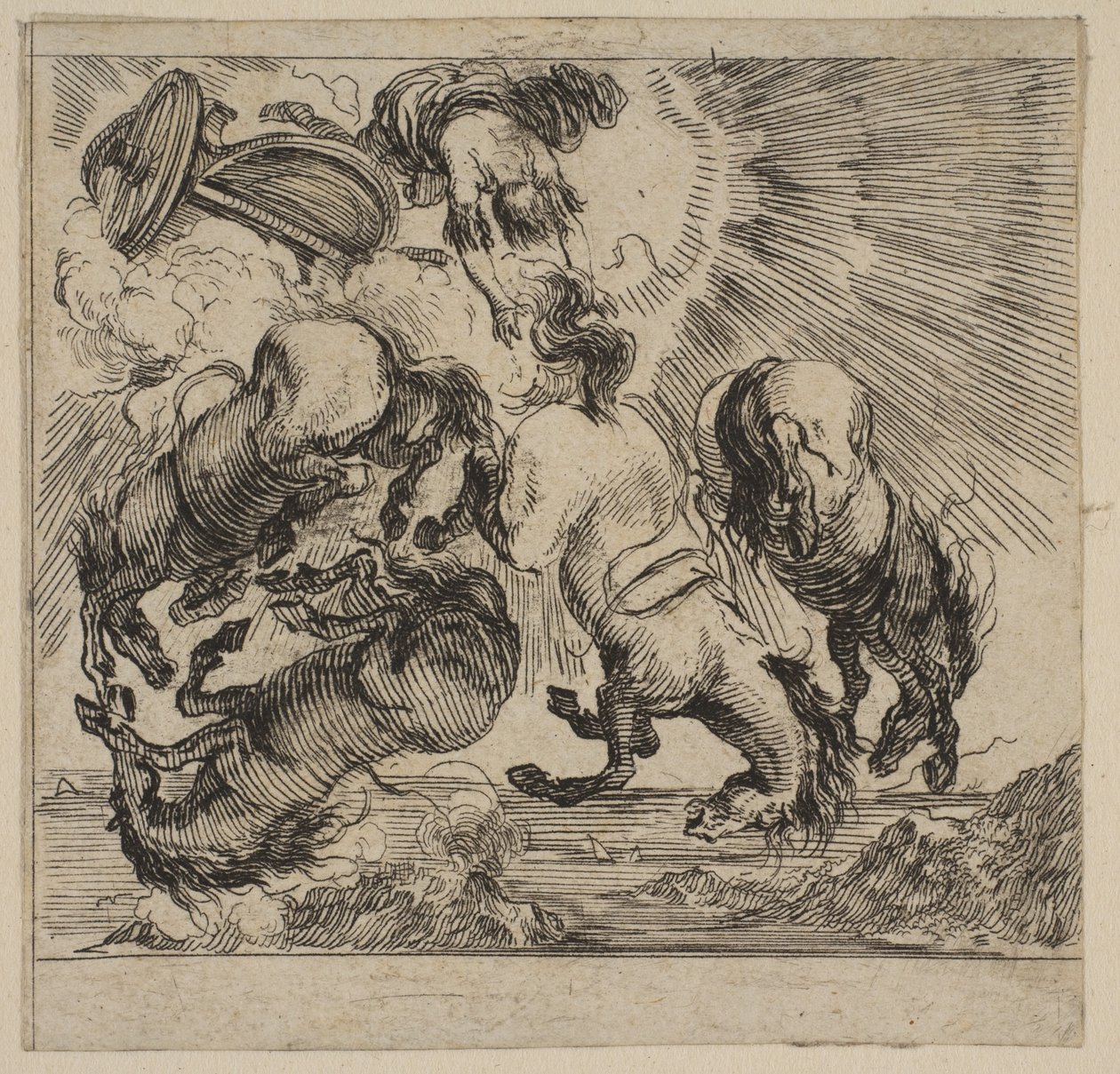 Phaeton, a Game of Mythology-ból Game of Mythology, 1644. alkotó: Stefano della Bella