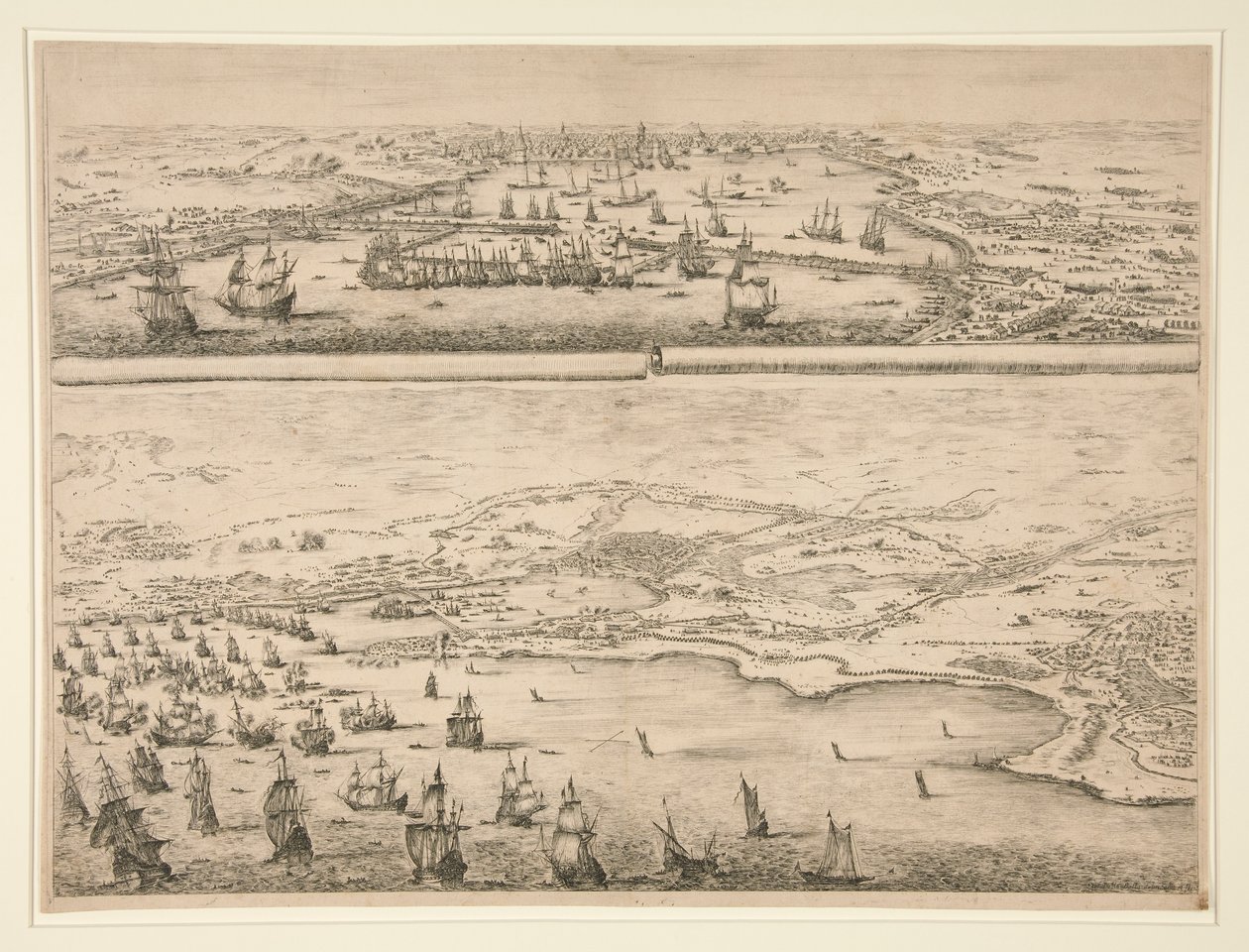 La Rochelle ostromának terve, 1628-ban alkotó: Stefano della Bella