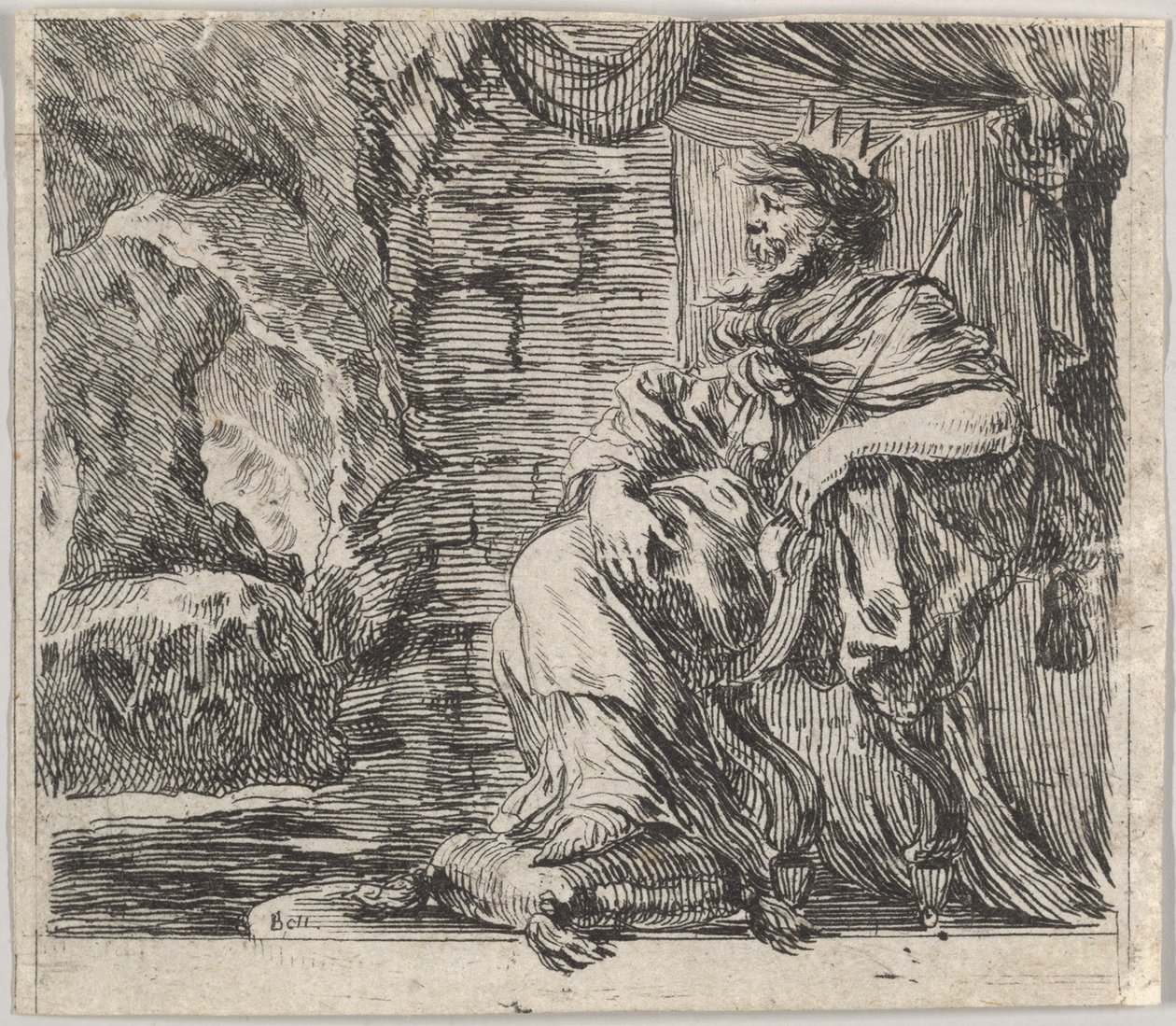 Plútó, a Game of Mythologyból, a Game of Mythology, 1644-ből. alkotó: Stefano della Bella
