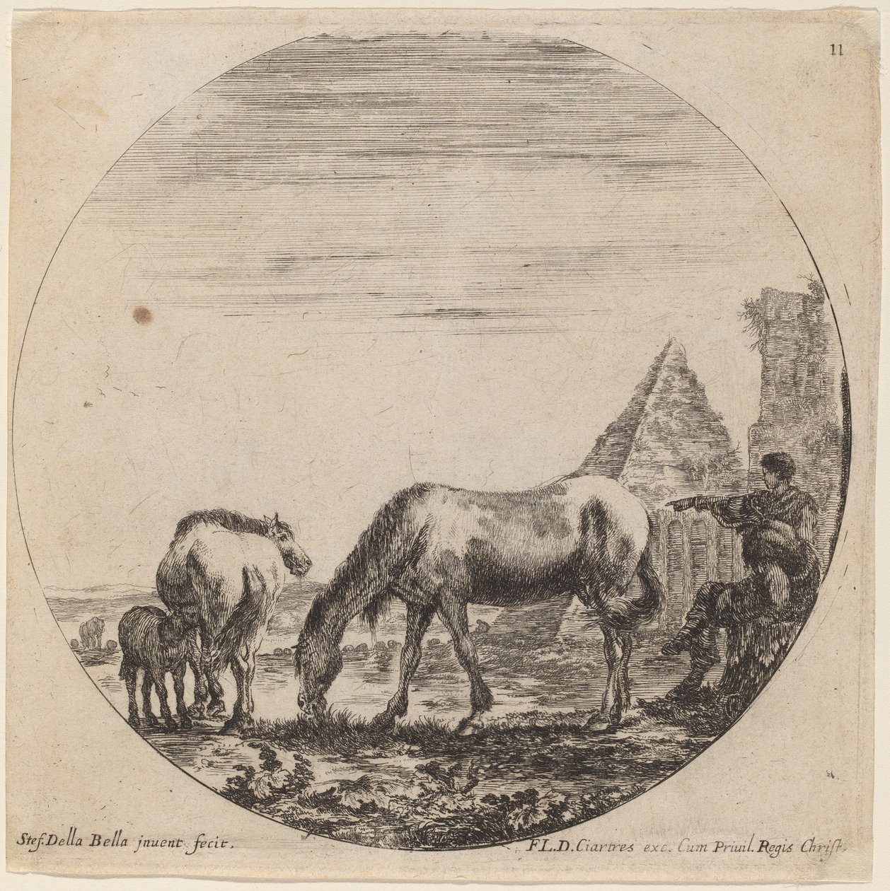 Caius Cestius piramisa alkotó: Stefano della Bella