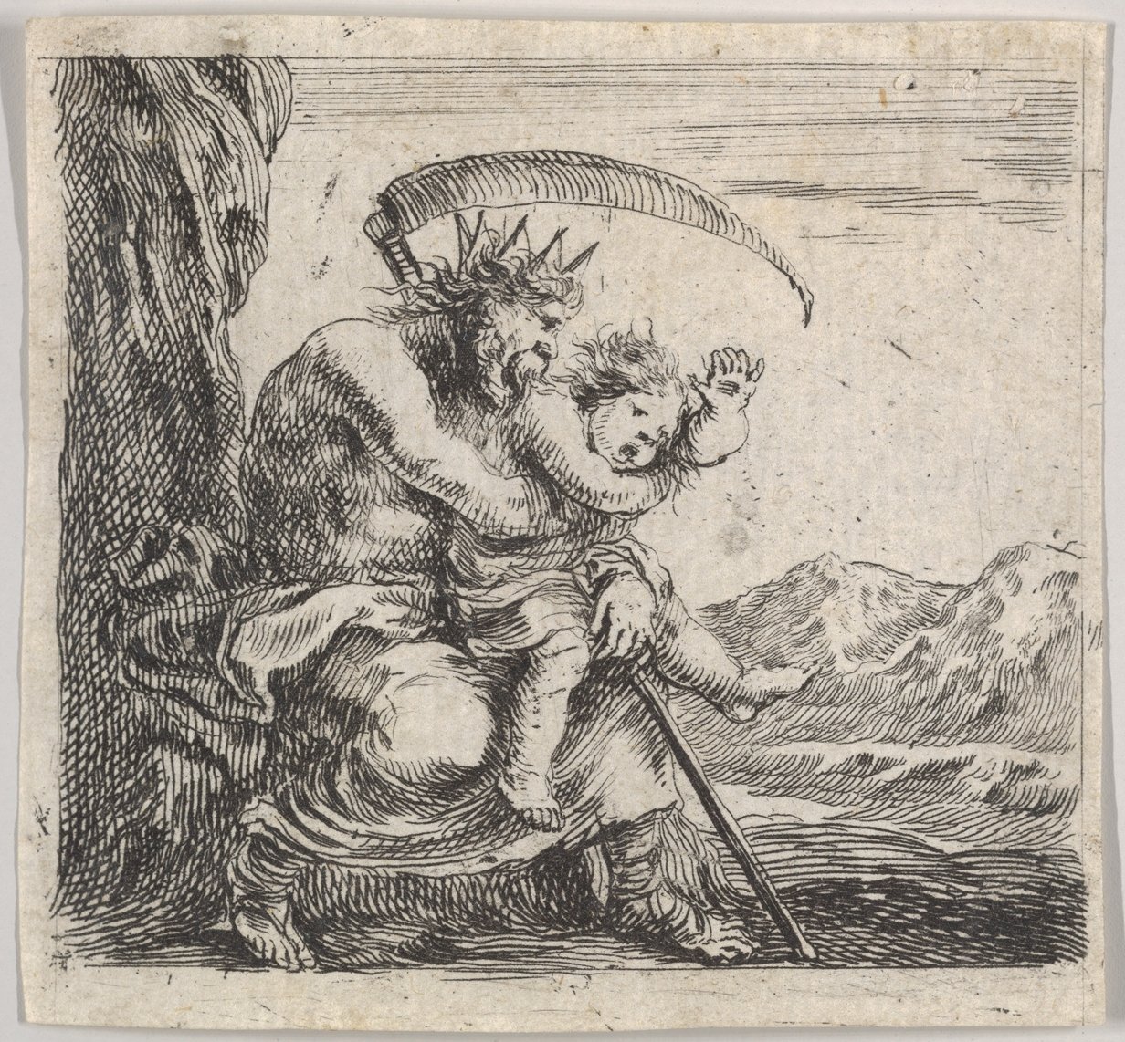 Szaturnusz, a Game of Mythology-ból Game of Mythology, 1644. alkotó: Stefano della Bella