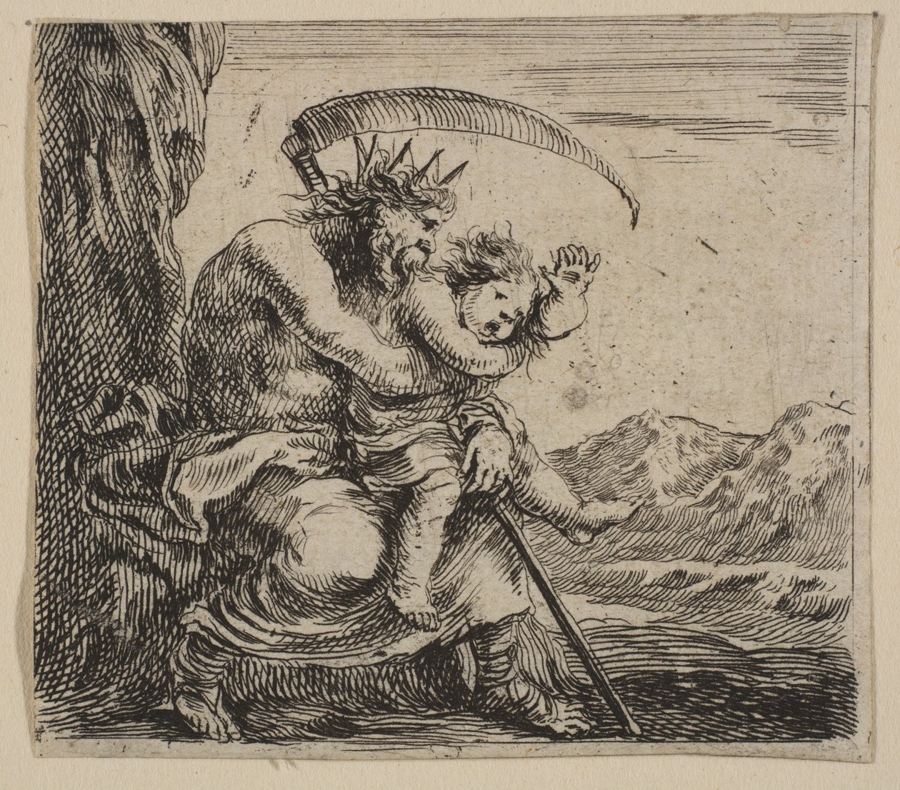Szaturnusz, a Game of Mythology-ból Game of Mythology, 1644. alkotó: Stefano della Bella
