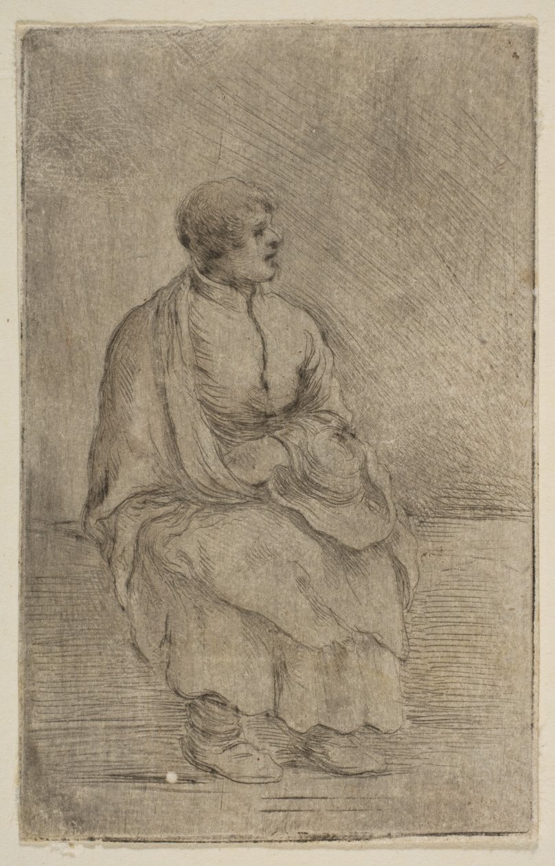 Ülő egyházi, kb. 1662. alkotó: Stefano della Bella
