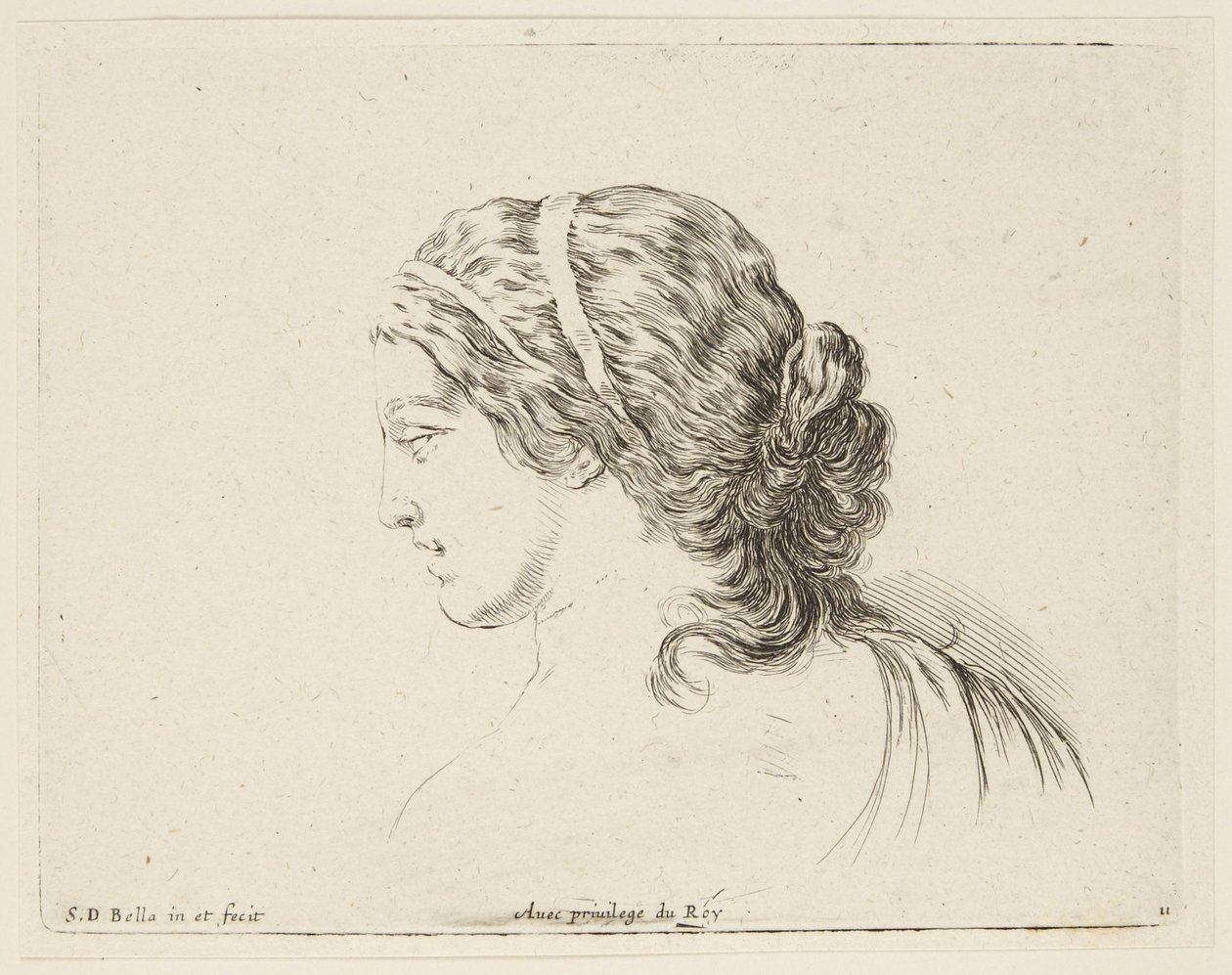 Tanulmány (I principii del disegno, 11) alkotó: Stefano della Bella