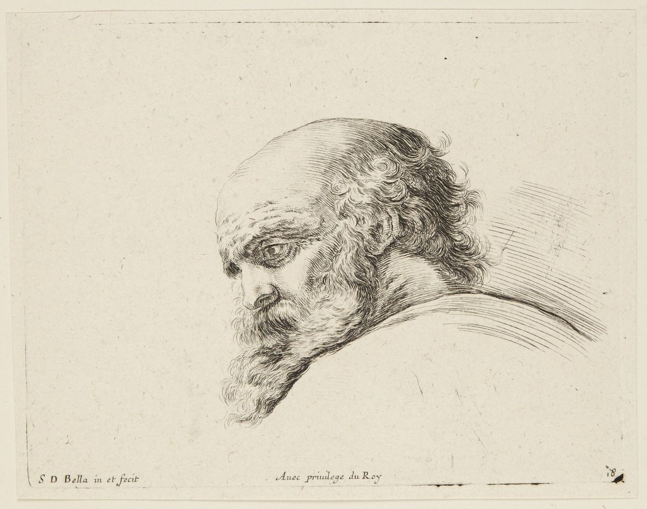 Tanulmány (I principii del disegno, 18) alkotó: Stefano della Bella