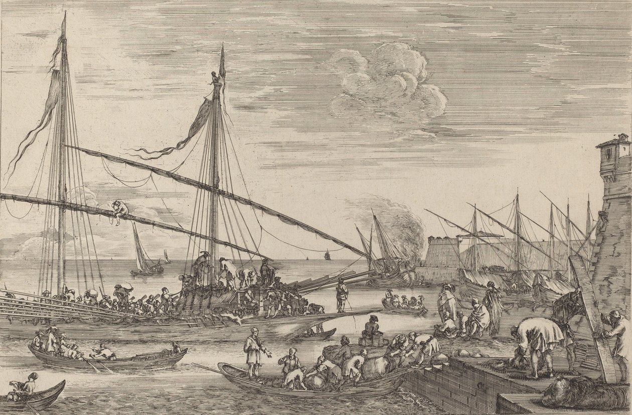 A livornói erődítmények, valószínűleg c. 16541655. alkotó: Stefano della Bella