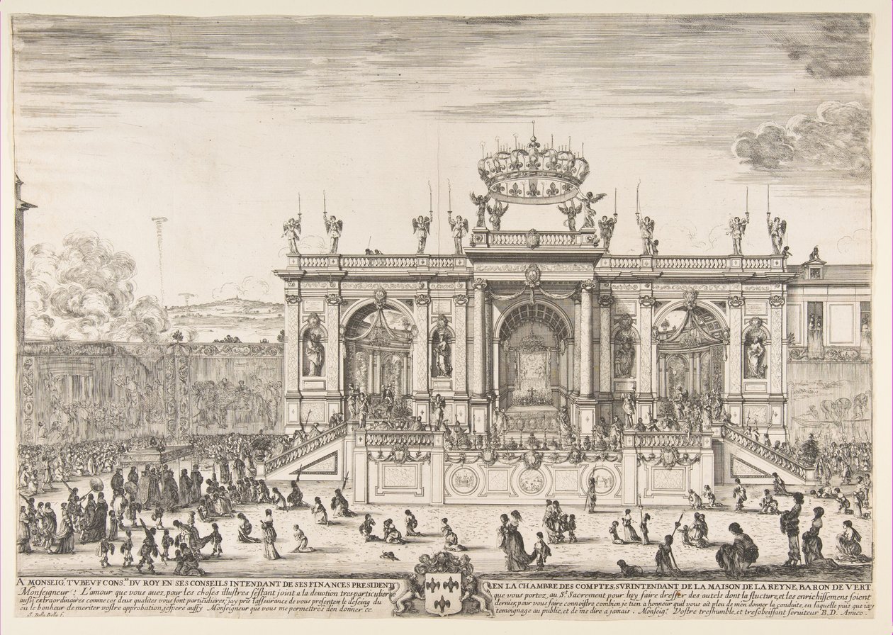 A szentségi körmenet, kb. 1648. alkotó: Stefano della Bella