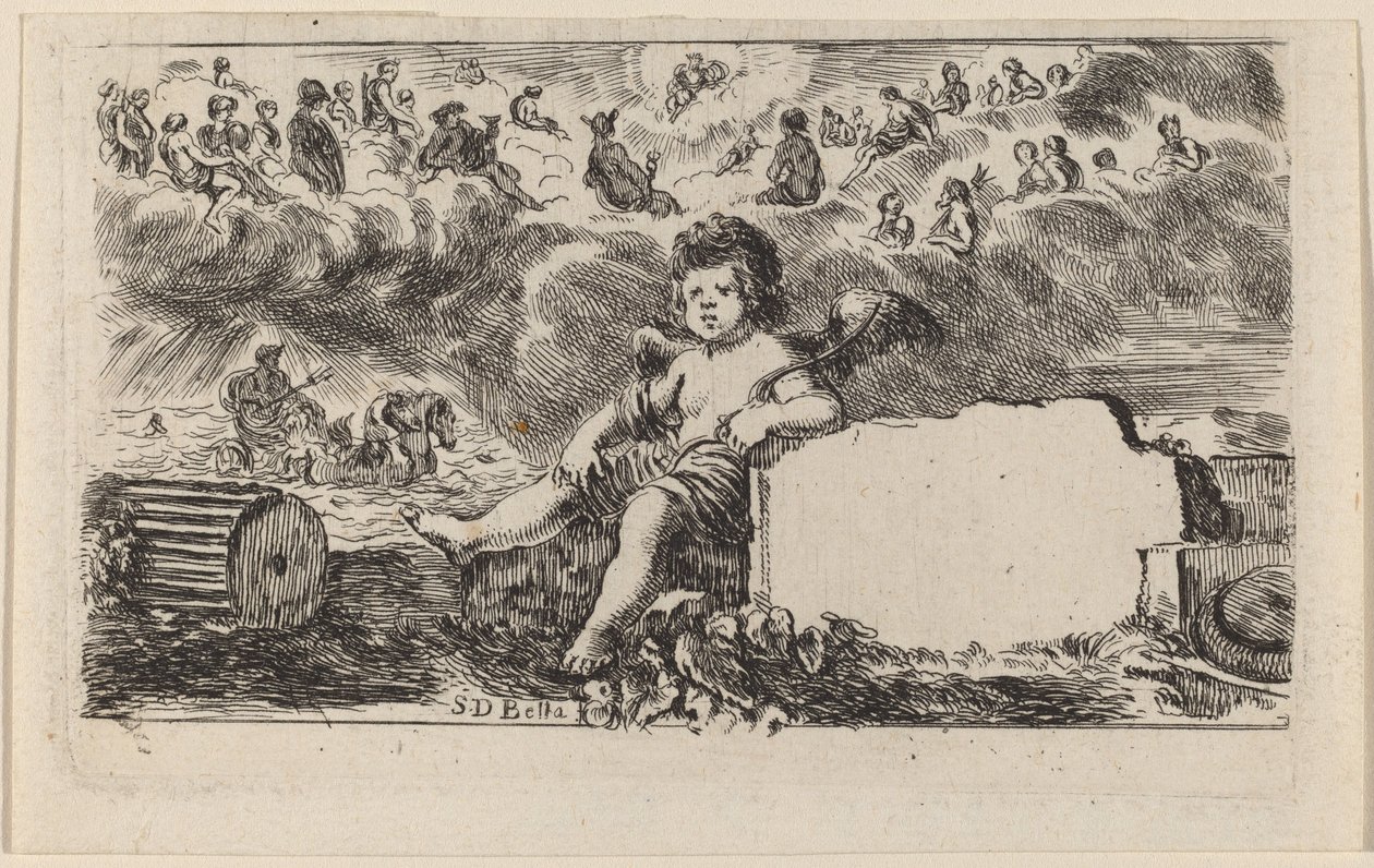 A mitológia játékának címlapja, 1644. alkotó: Stefano della Bella